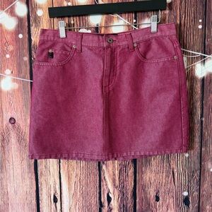 Vintage Guess Jeans Pink Denim Mini Skirt Y2K Size 32